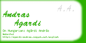 andras agardi business card