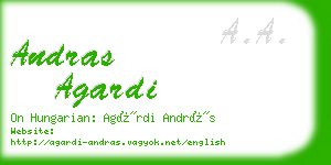 andras agardi business card